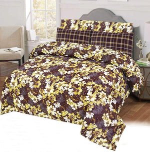 Grace D510-Cotton PC Single Size Bedsheet with 1 Pillow Cover.