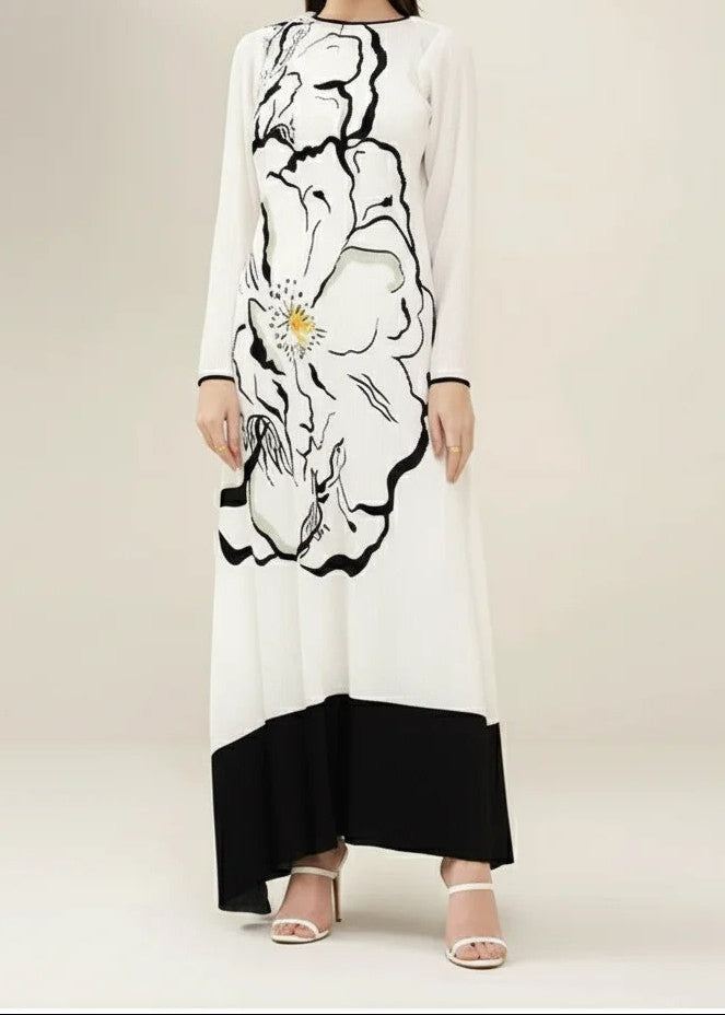 Grace W968- Digital Printed 2pc Karandi Dress.