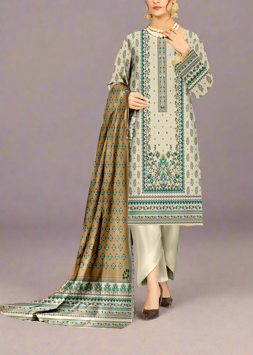 Grace S1041-Digital Printed 3pc Lawn Dress with Digital Printed Lawn Dupatta.