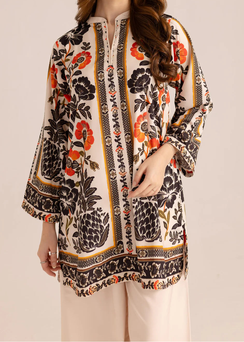 Grace W968- Digital Printed 2pc Karandi Dress.