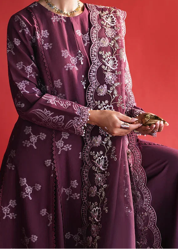Grace W864-Embroidered Sequence 3pc Marina Dress With Embroidered Sequence Chiffon Dupatta.