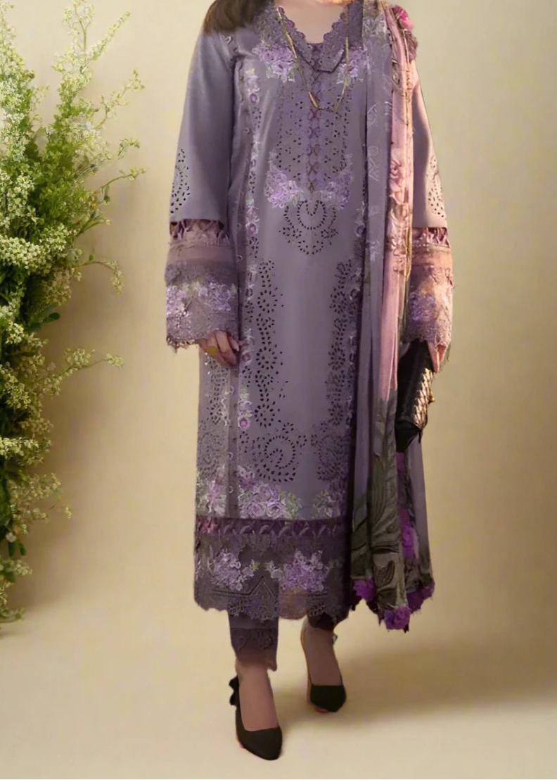 Woman wearing a patterned dress in an indoor setting