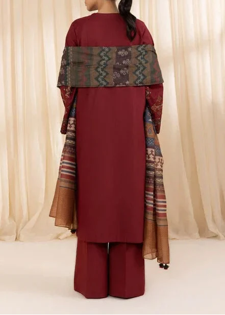 Grace Z-(S1046)- Stitched Embroidered 3PC Lawn Dress with Printed Munar Dupatta.