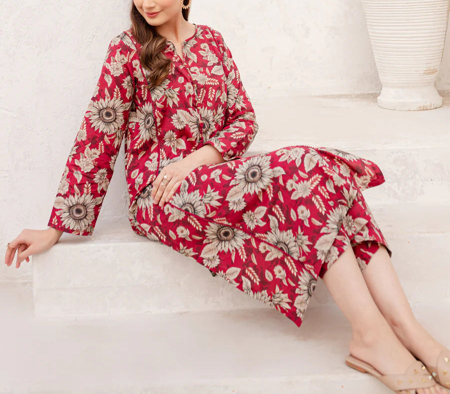 Grace W614-Printed 2pc Karandi Dress