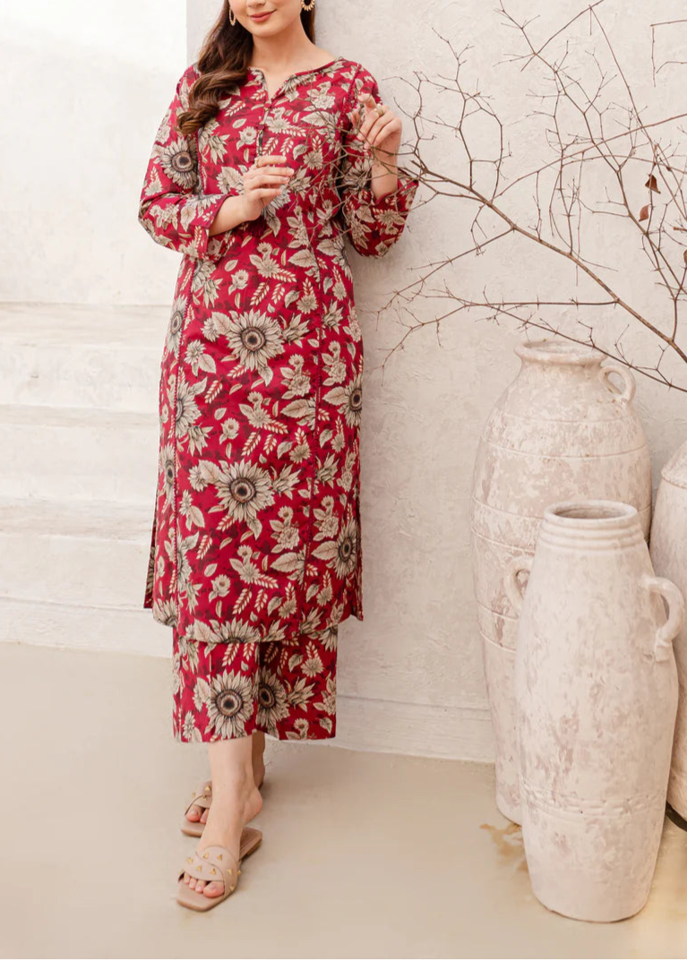 Grace W614-Printed 2pc Karandi Dress