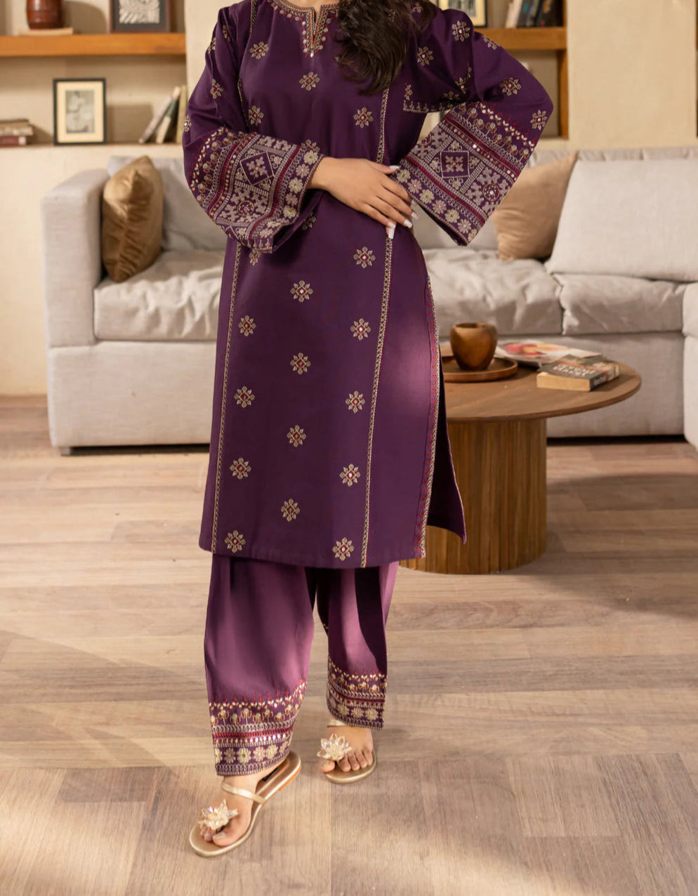 Grace S1276-Embroidered 2pc Lawn Dress