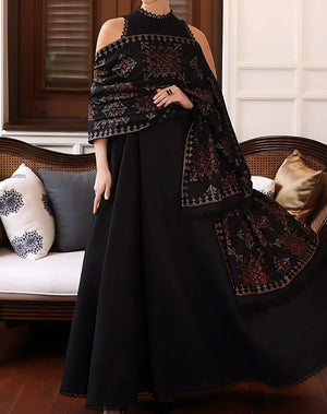 Sarinnah Premium D73-Luxury Formal Heavy Embroidered Karandi Shawl.