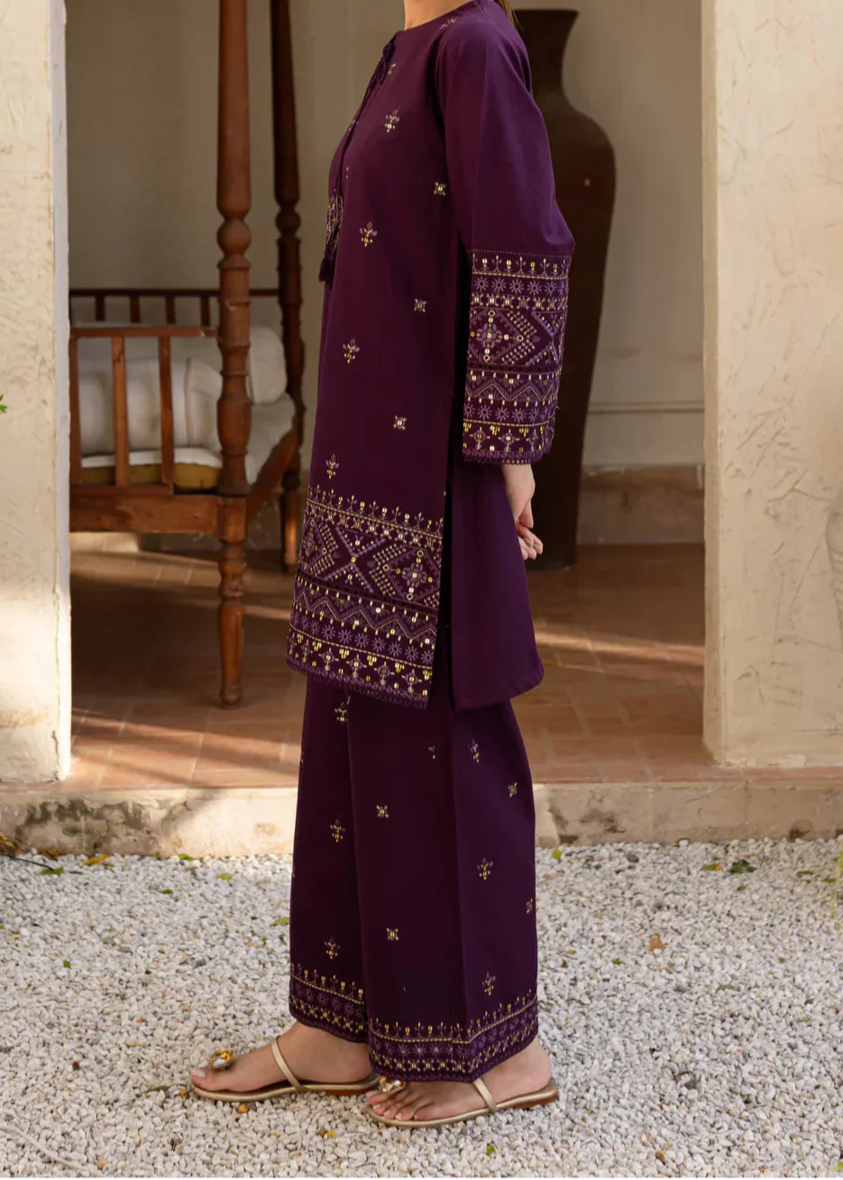 Grace Z-(W719) - Stitched Embroidered 2pc Marina Dress