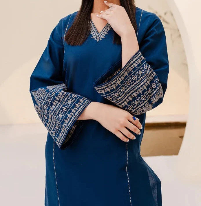 Grace W684- Embroidered 2pc Marina dress