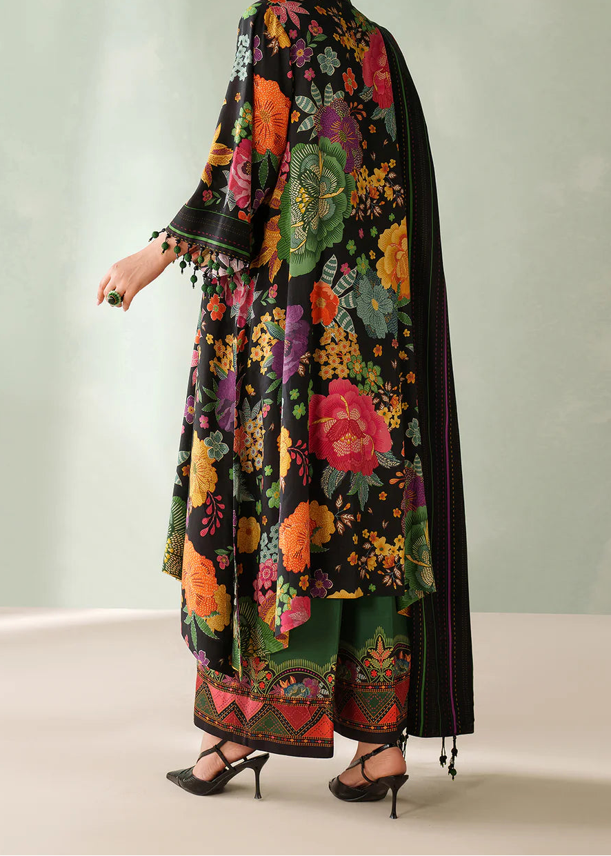 Grace W901 - Digital Printed 3pc Karandi Dress With Digital Printed Karandi Shawl.