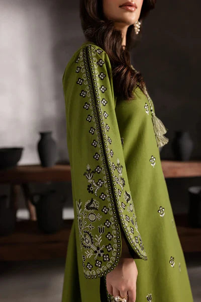 Grace Z-(S1095)- Stitched Embroidered 2PC Lawn Dress.