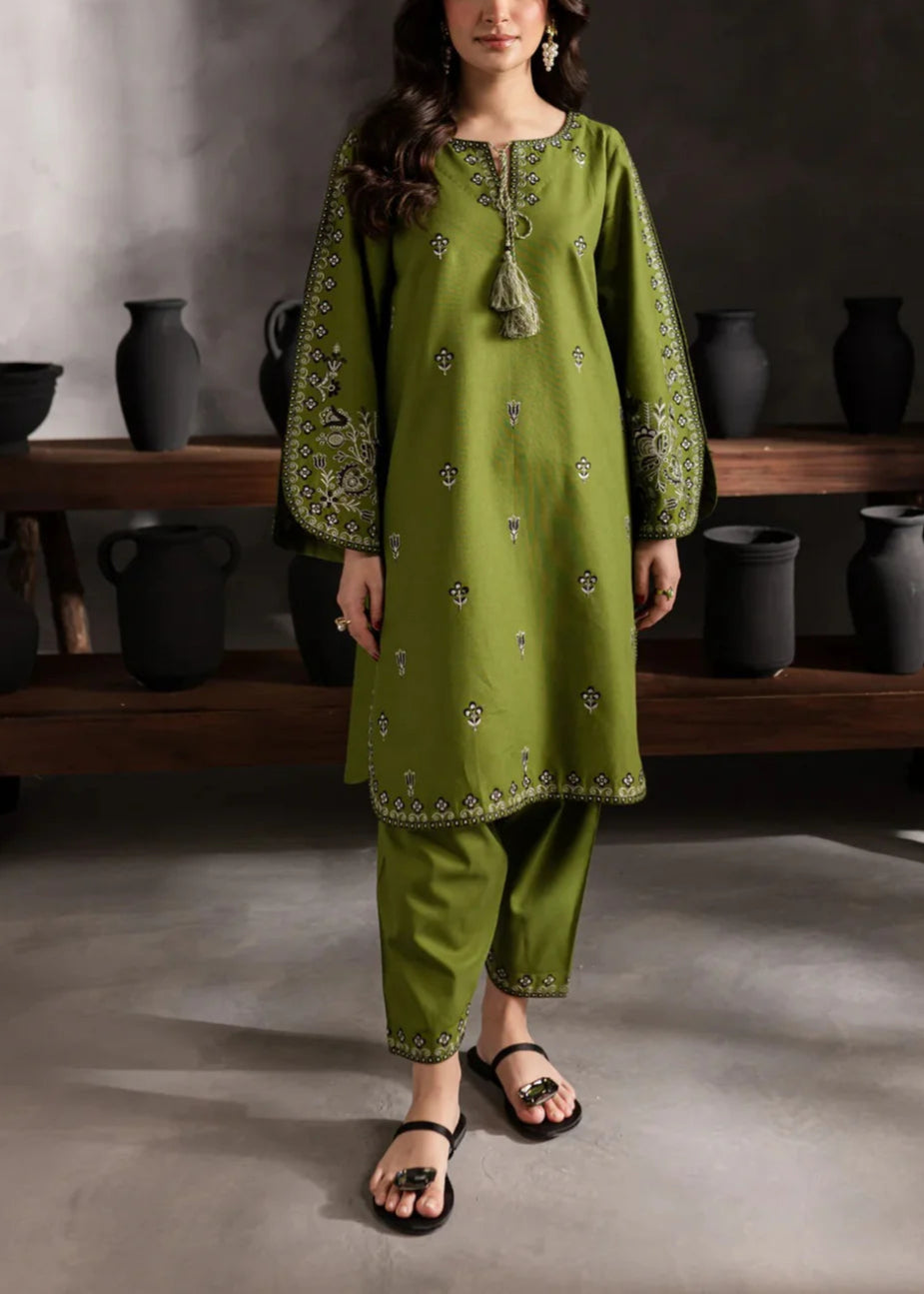 Grace S1095-Embroidered 2pc Lawn Dress.