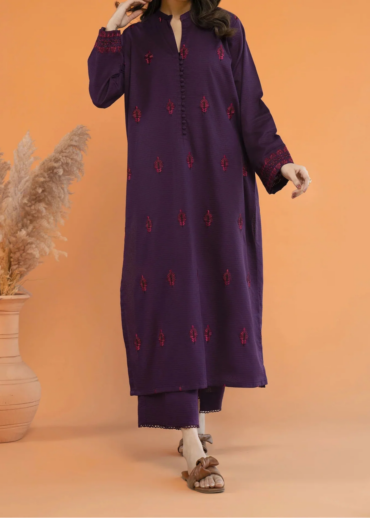 Grace W711-Embroidered 2pc Marina Dress