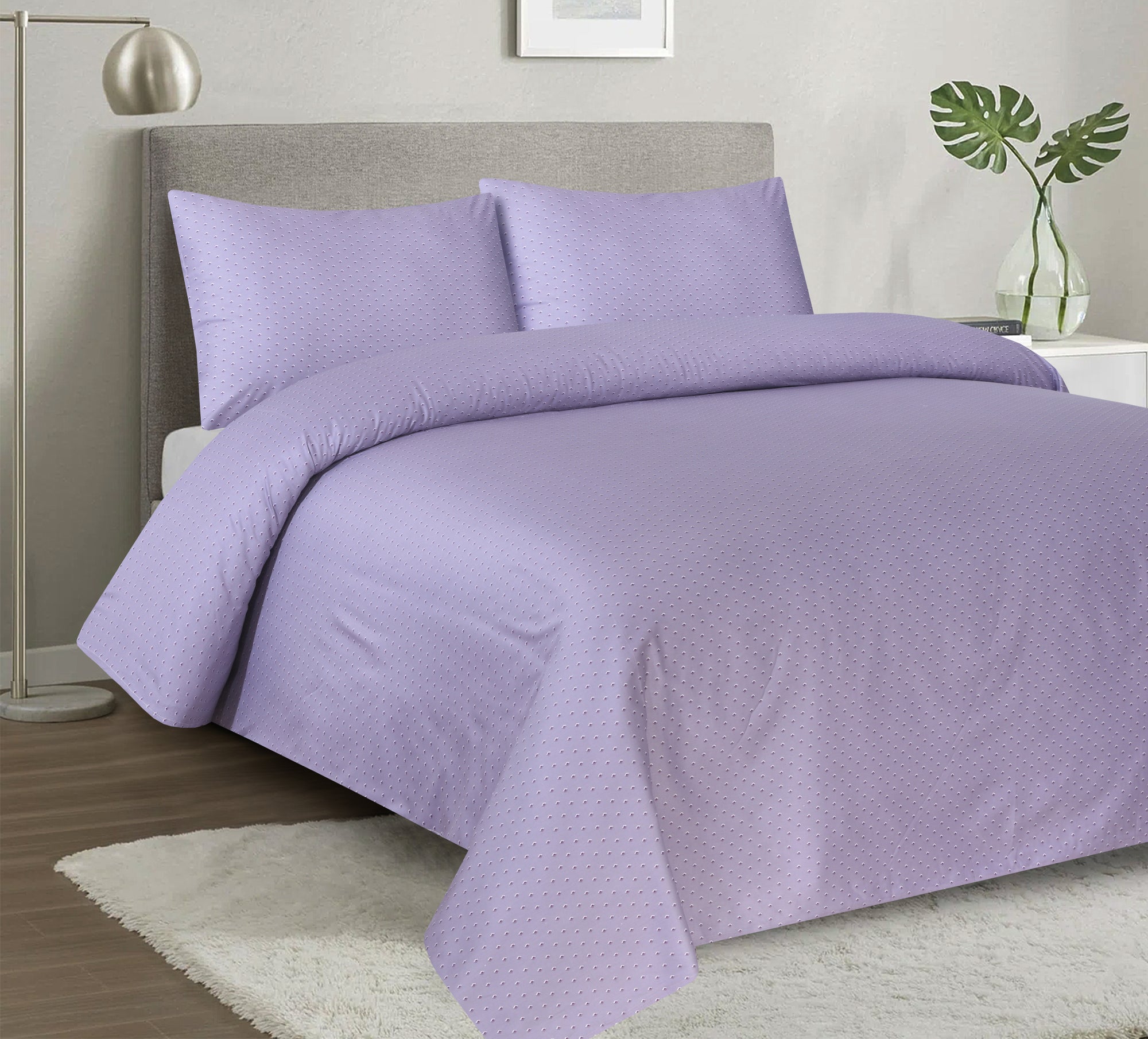 Grace D947 - Reactive cotton Satin Quality king size Bedsheet with 2 pillow covers.