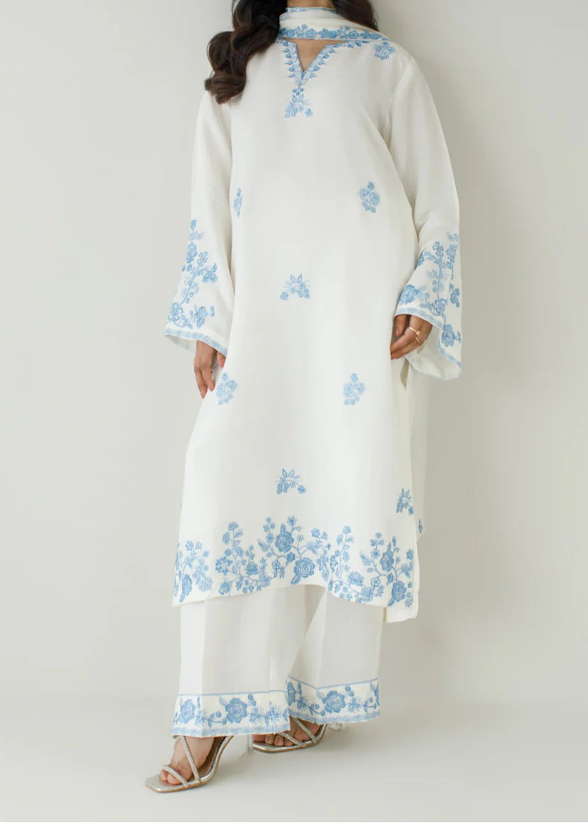 Grace S1432 - Embroidered 3pc Lawn Dress With Embroidered Chiffon Dupatta.
