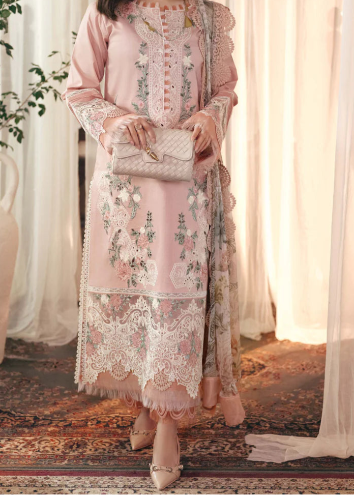 Grace S1268-Embroidered 3pc CHIKANKARI Lawn Dress With Printed Munar Dupatta.