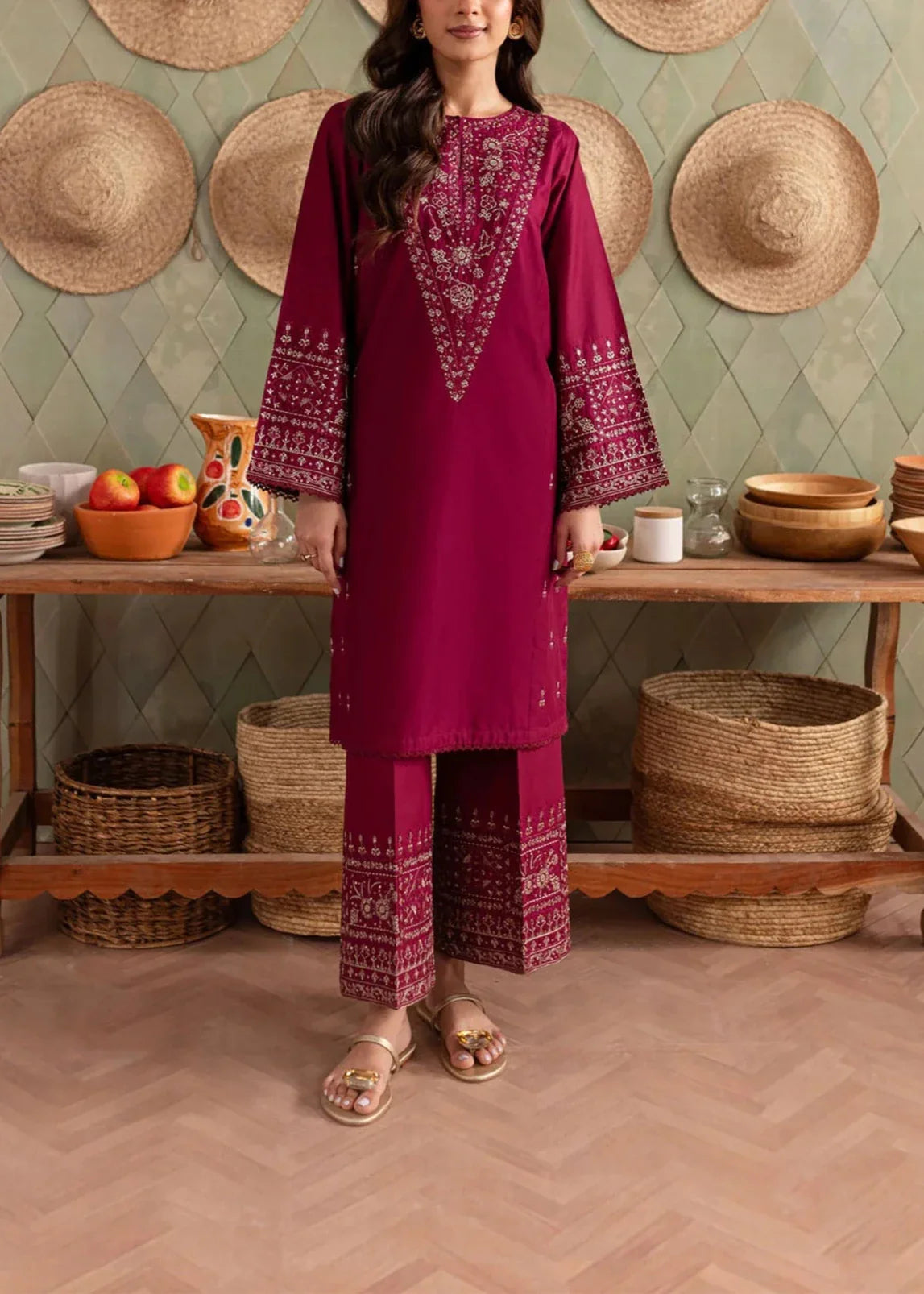 Grace S1156-Embroidered Sequence 2pc Lawn Dress