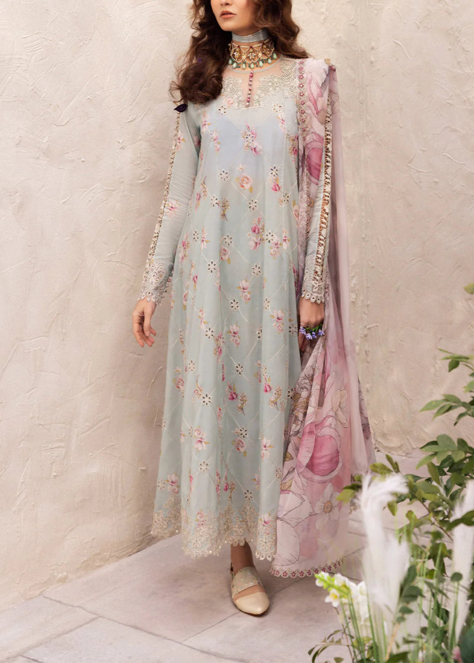 Grace S983-Digital Printed 3pc Lawn Dress with Digital Printed Lawn Dupatta.