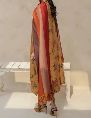 Grace W432-Printed 3pc karandi dress with Printed karandi  dupatta.
