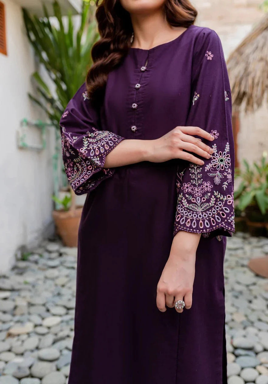Grace Z-(S692)- Stitched Embroidered 2PC Lawn dress.