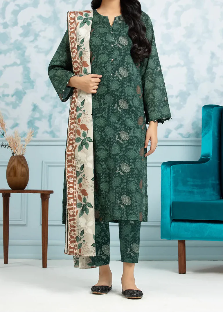 Grace Z-(S1385 )- Stitched Digital Printed 3pc Lawn Dress With Printed Lawn Dupatta.