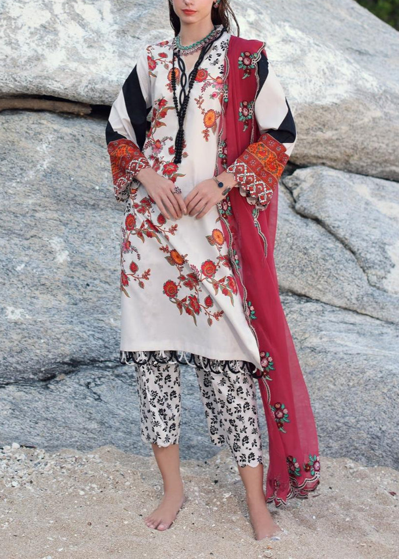 Grace S918-Digital Printed 3pc Lawn Dress with Digital Printed Lawn Dupatta.