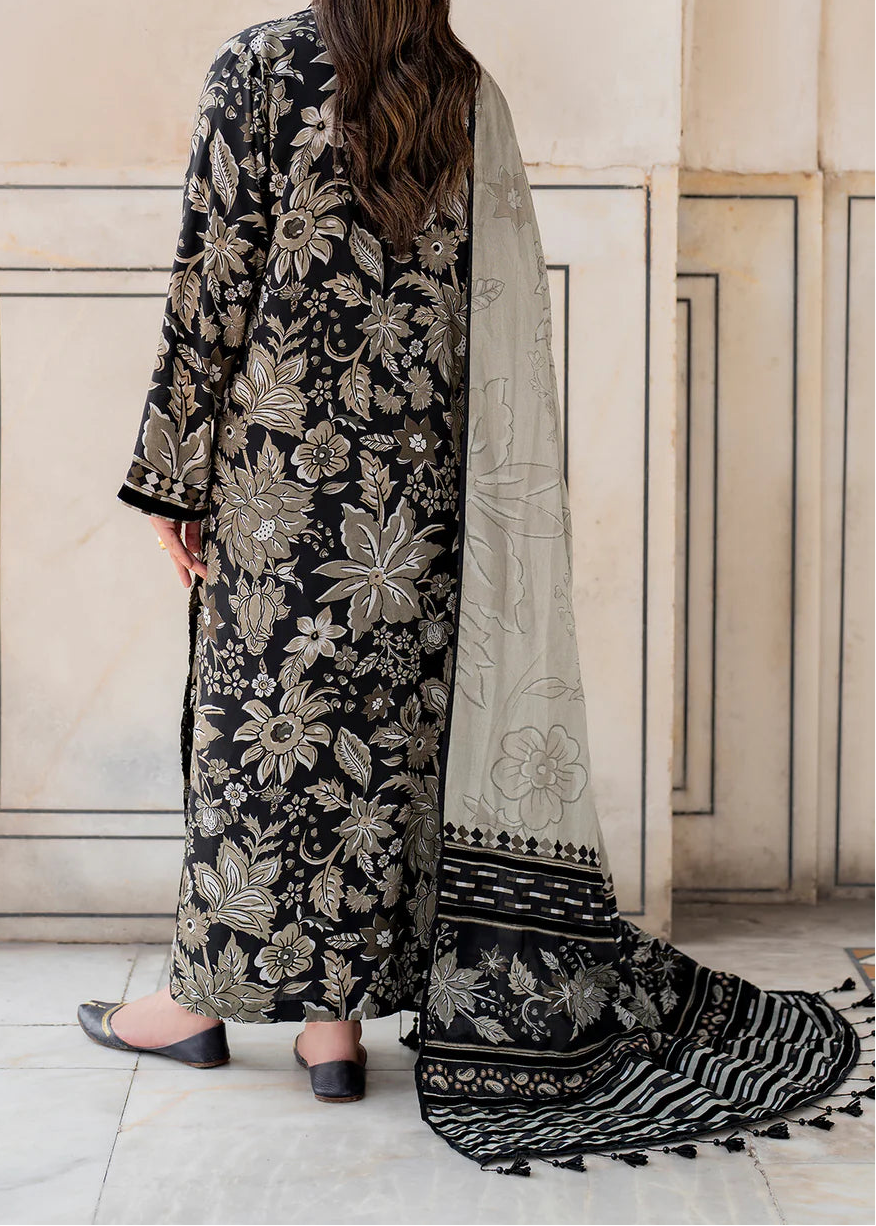 Grace W807 - Digital Printed 3pc Karandi Dress With Digital Printed Karandi Shawl.