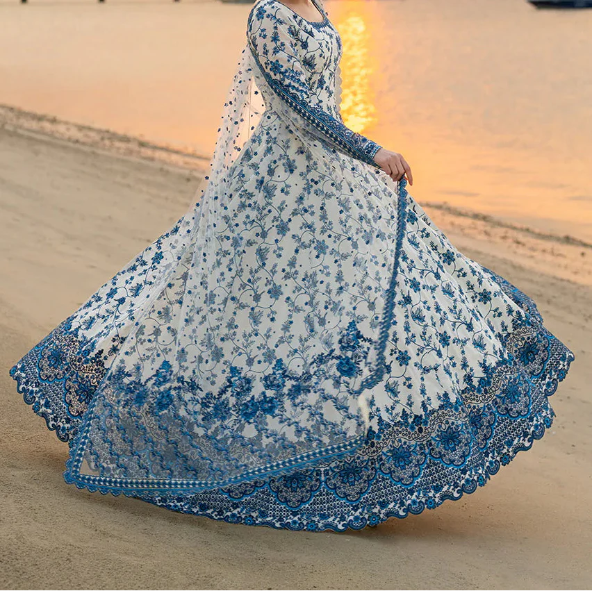 Grace Z-(S1493) - Stitched Embroidered 3pc Lawn Dress With Printed Lawn Dupatta.