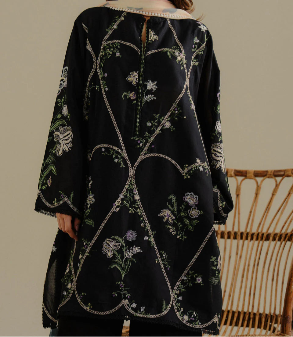 Grace S1257-Embroidered 3pc lawn dress with Printed Munar Dupatta.