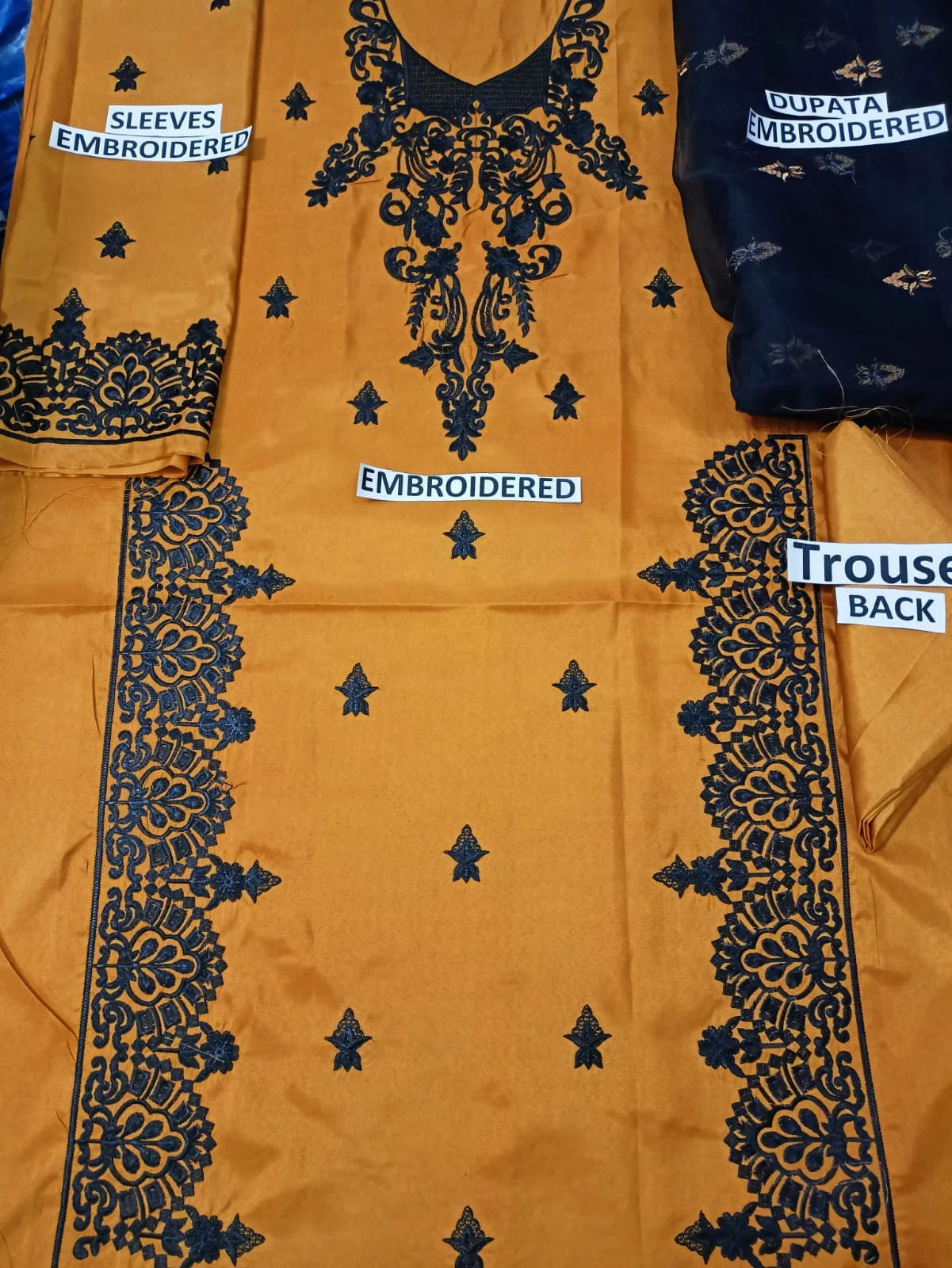 Grace S1250-Embroidered 3pc Lawn Dress With Embroidered Chiffon Dupatta.