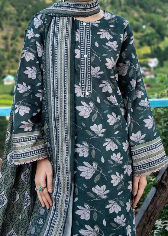 Grace W877 - Digital Printed 3pc Karandi Dress With Digital Printed Karandi Shawl.