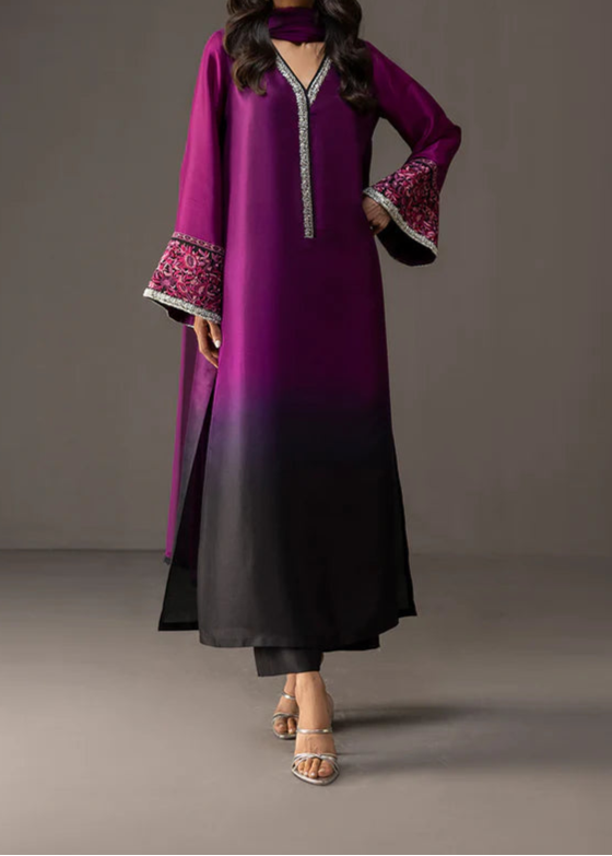 Grace W731 - Digital Printed 3pc Silk dress With Digital Printed Silk dupatta.