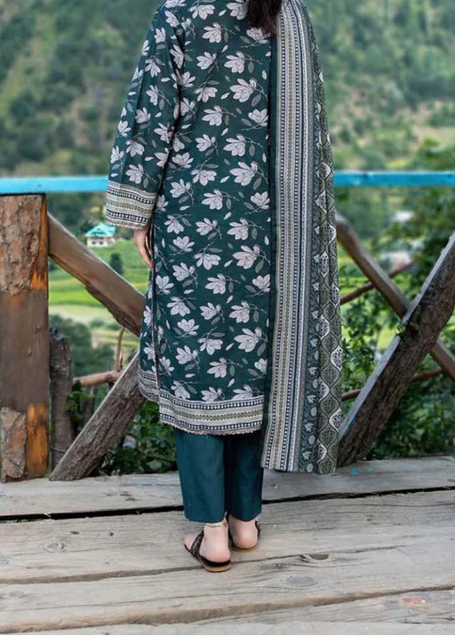Grace W877 - Digital Printed 3pc Karandi Dress With Digital Printed Karandi Shawl.