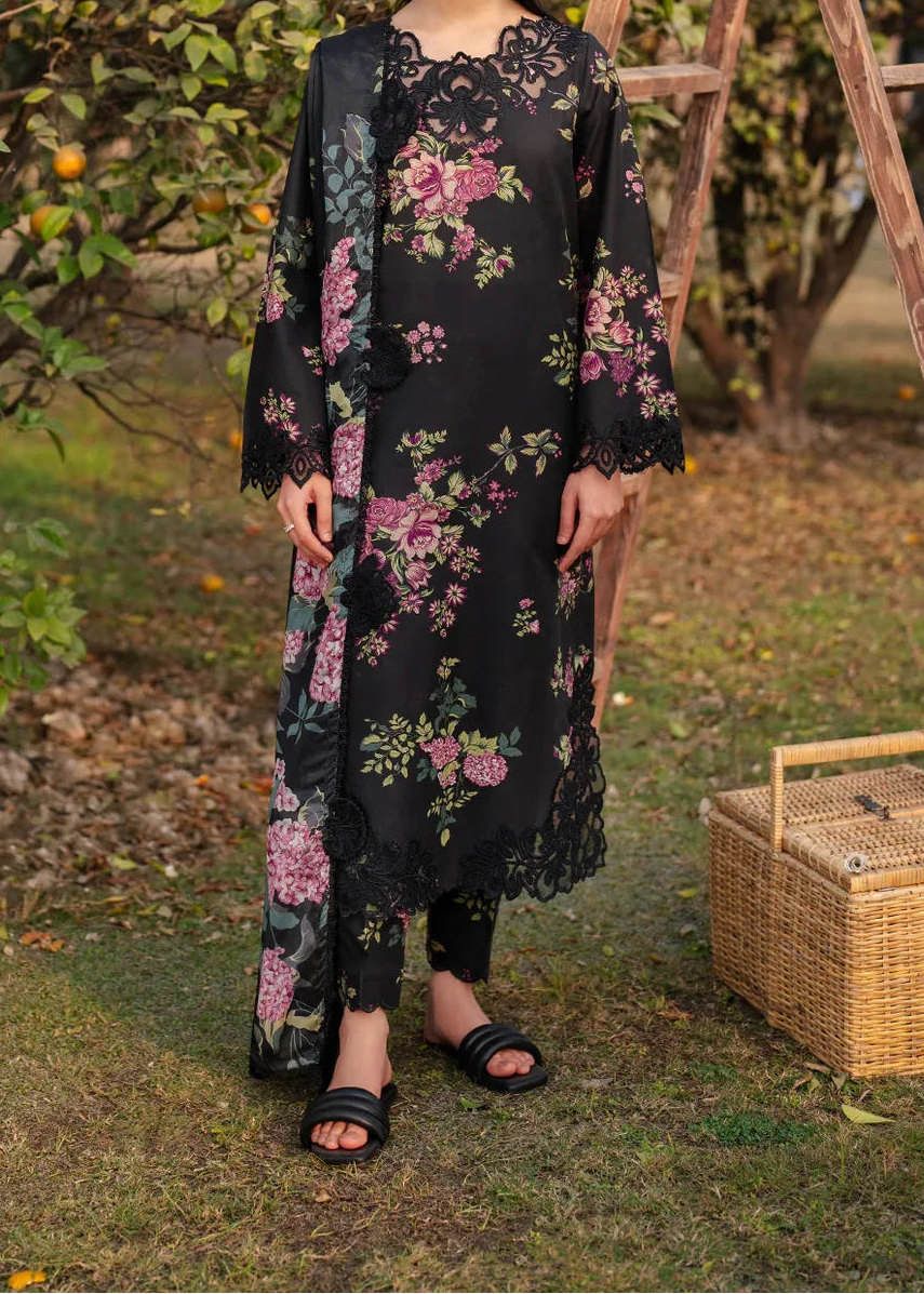 Grace S1302 - Printed & Embroidered 3pc Lawn Dress With Digital Printed Chiffon Dupatta.