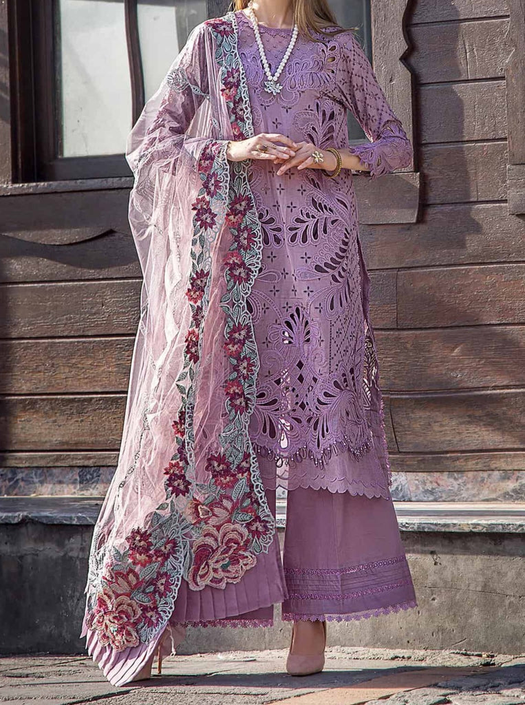 Grace S680 Shifli Embroidered 3pc lawn dress with Embroidered Cotton N gracestore.pk