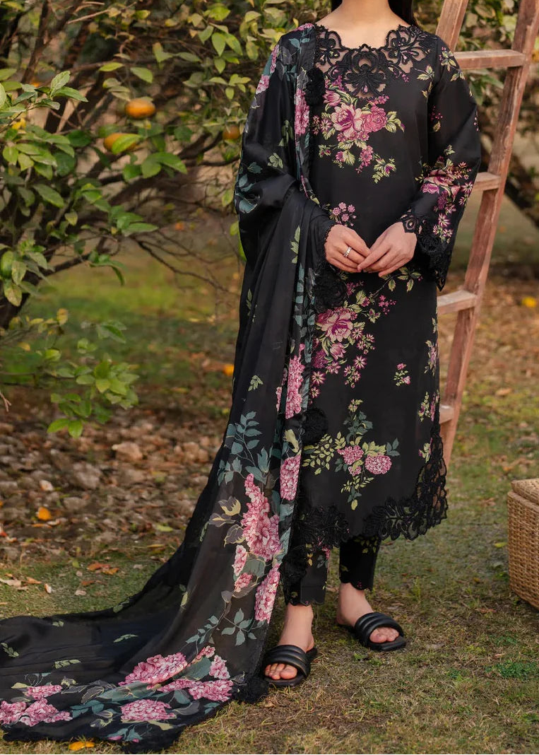 Grace S1302 - Printed & Embroidered 3pc Lawn Dress With Digital Printed Chiffon Dupatta.