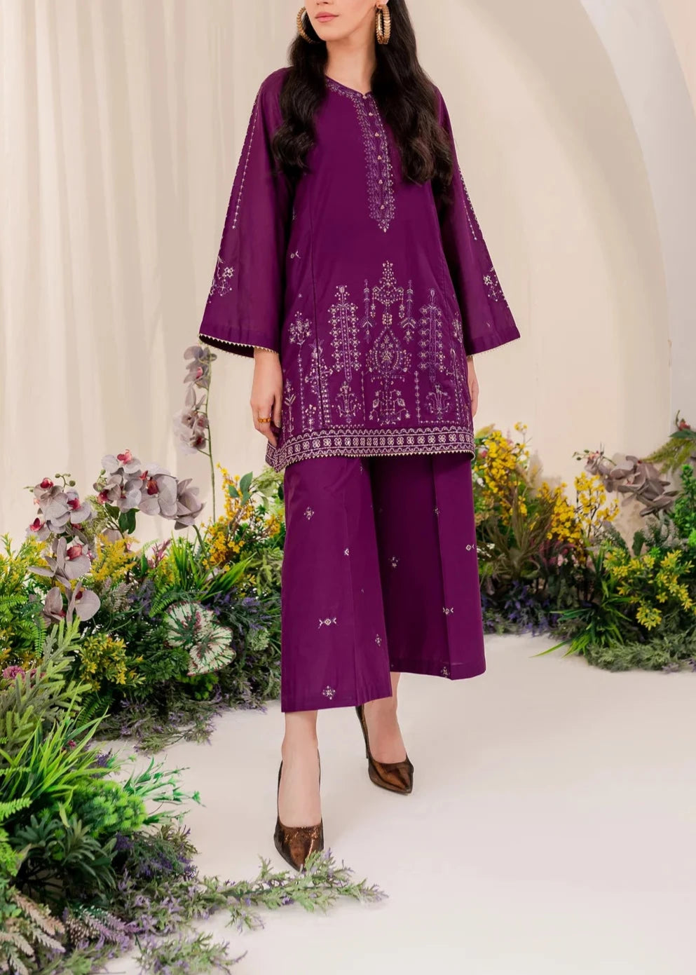 Grace W536-Embroidered 2Pc marina Dress.