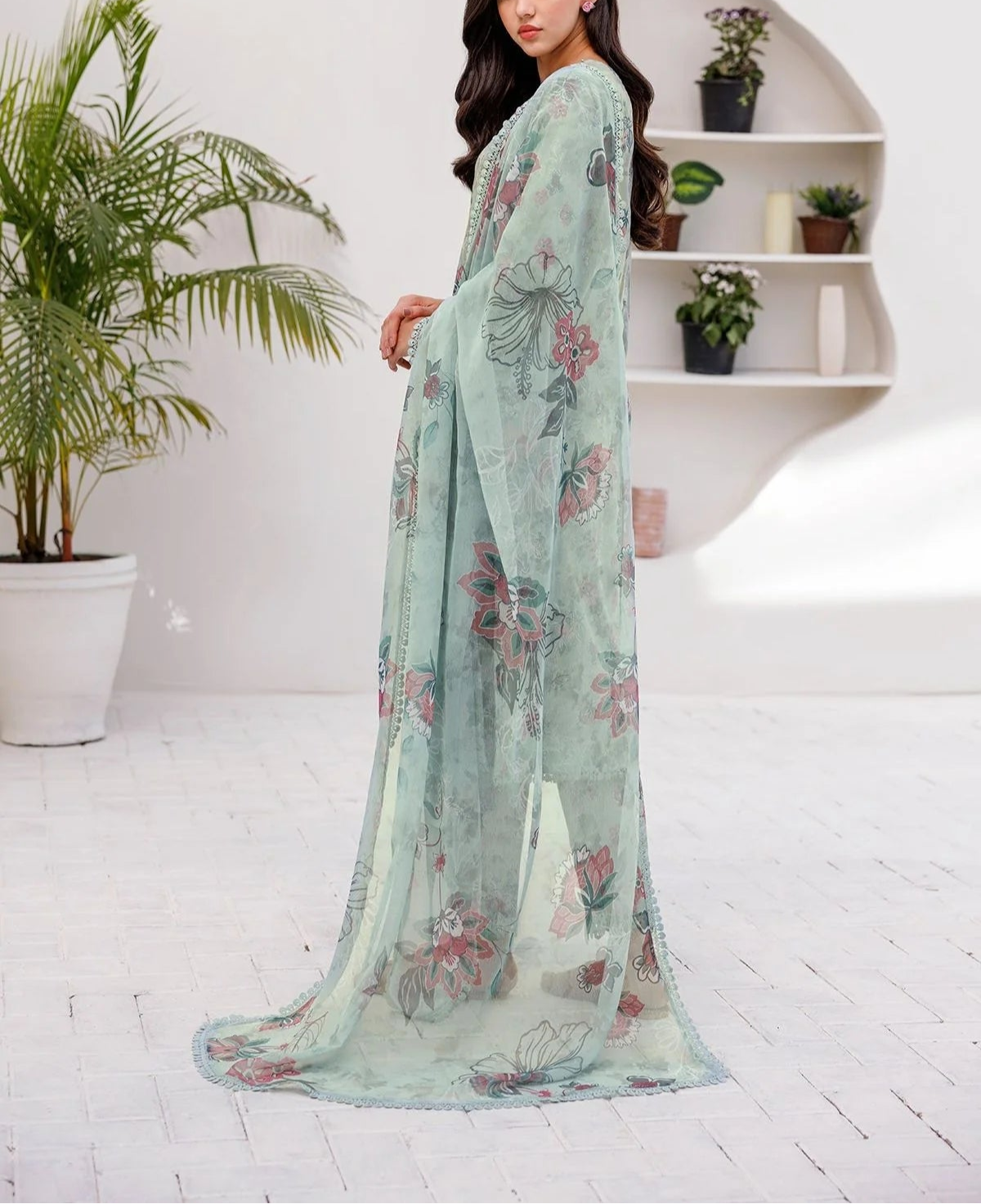 Grace S981-Digital Printed 3pc Lawn Dress with Digital Printed Lawn Dupatta.