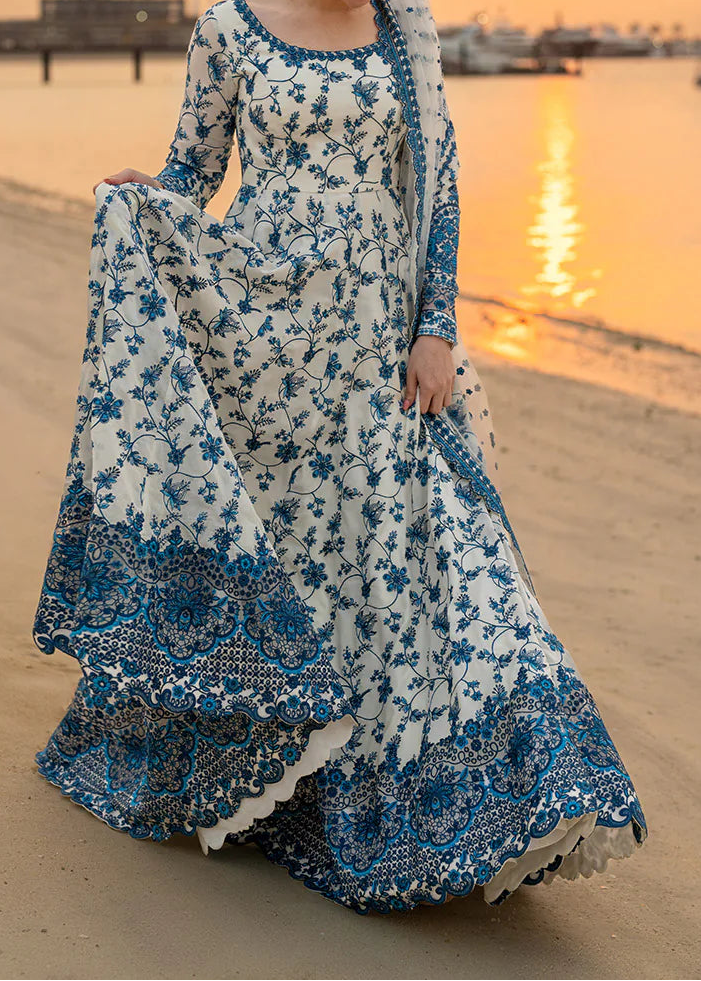 Grace S1493-Embroidered 3pc Lawn Dress With Printed Lawn Dupatta.