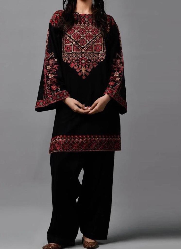 Grace W24 - Embroidered Velvet Shirt. main image 1