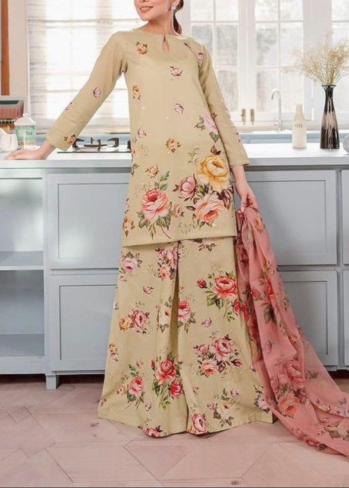 Grace S880-Digital Printed 3pc Lawn Dress with Digital Printed Munar Dupatta.