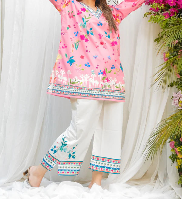 CS-117  REEMA - STITCHED 2PC PRINTED CO-ORD SET.