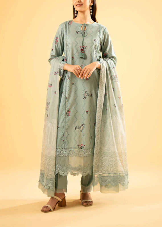 Grace S876-Embroidered 3pc Lawn Dress with Embroidered Munar Dupatta.