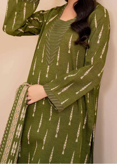 Grace W815 - Digital Printed 3pc Karandi Dress With Digital Printed Karandi Shawl.