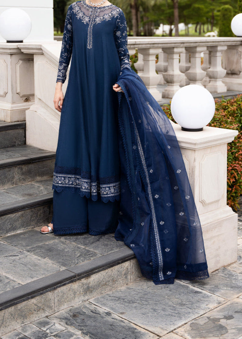 Grace S1226-Embroidered 3pc Sequence Lawn Dress With Embroidered Organza Dupatta.