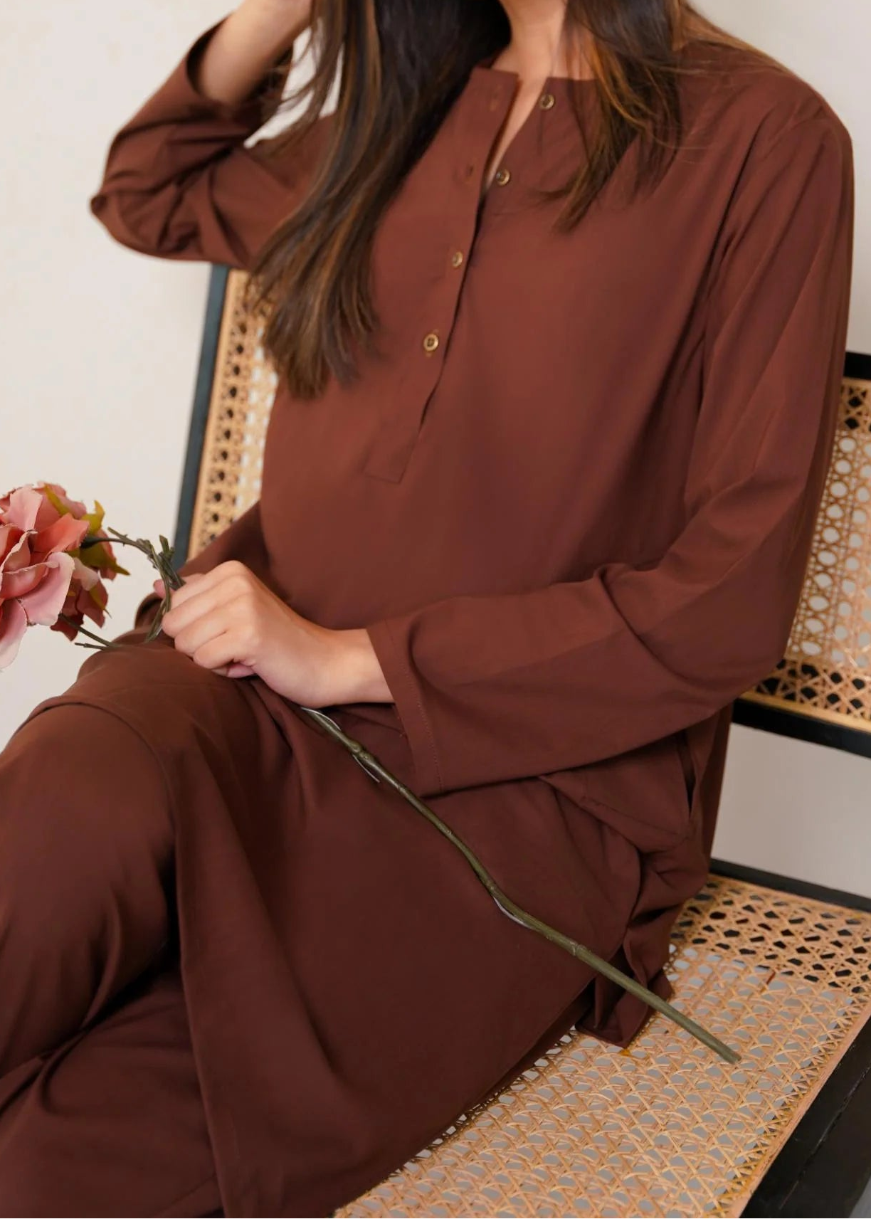 C-S 039- STITCHED 2PC DHANAK CO-ORD SET.