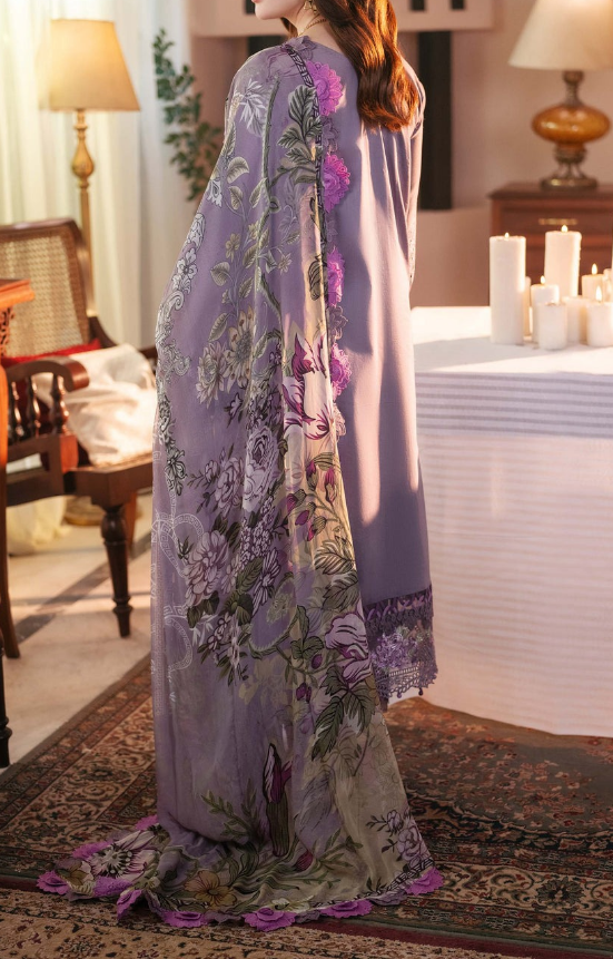 Grace S1266-Embroidered 3pc CHIKANKARI Lawn Dress With Printed Munar Dupatta.