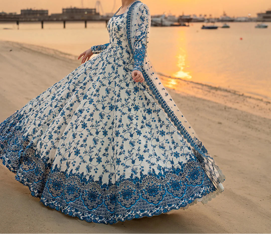 Grace S1493-Embroidered 3pc Lawn Dress With Printed Lawn Dupatta.