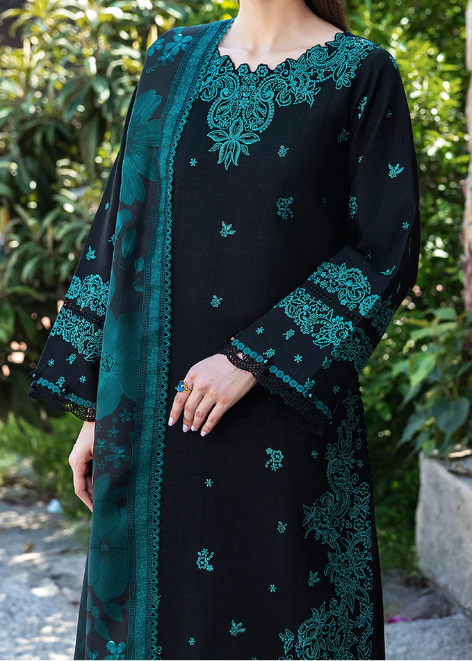 Grace W994-Embroidered 3pc Marina Dress With Printed Shawl.
