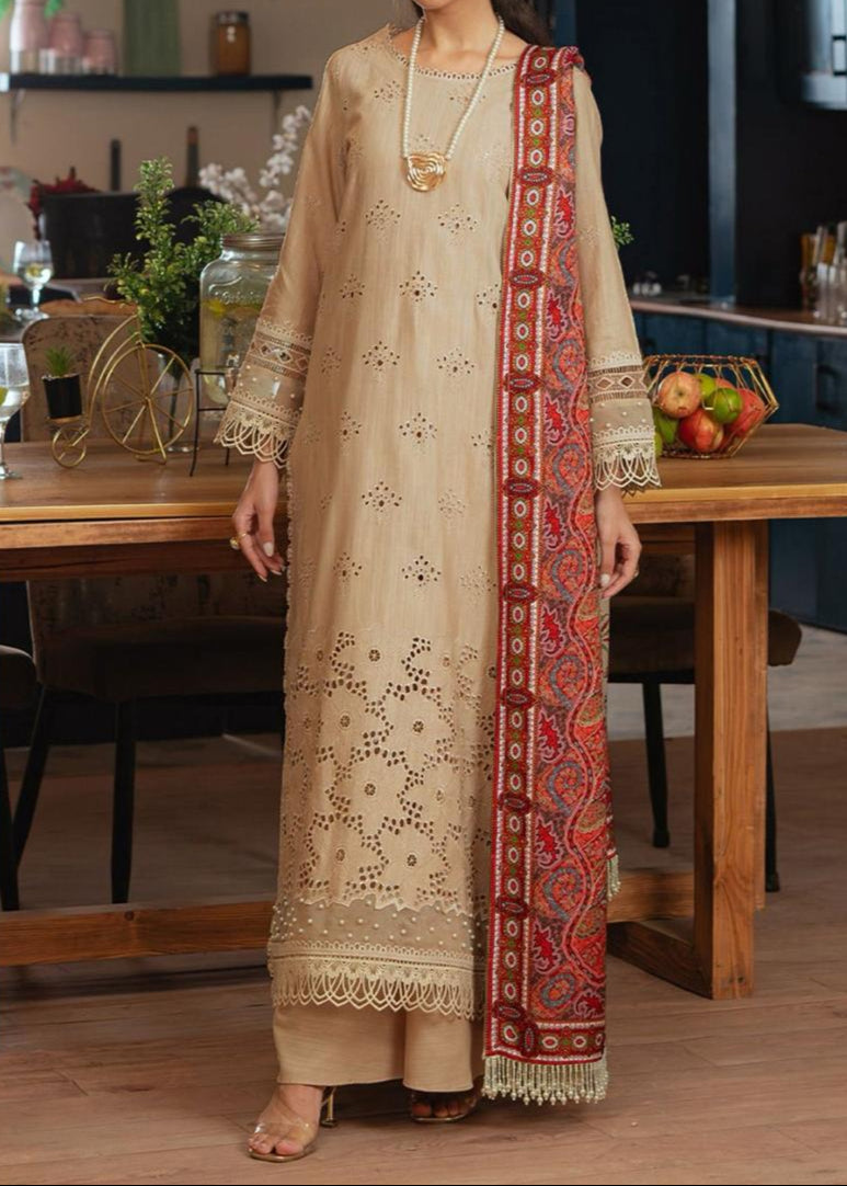 Grace S904-Embroidered 3PC CHIKANKARI Lawn Dress With Printed Munar Dupatta.